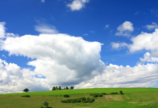 Summer views with fantastic blue sky