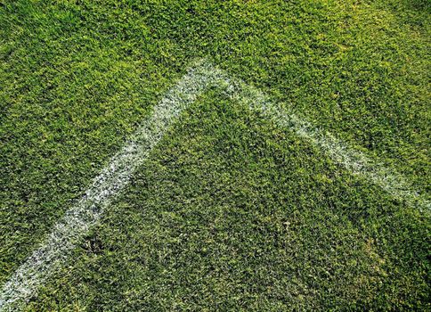 Photo Of A Grassy Soccer Field Angled Marked Zone