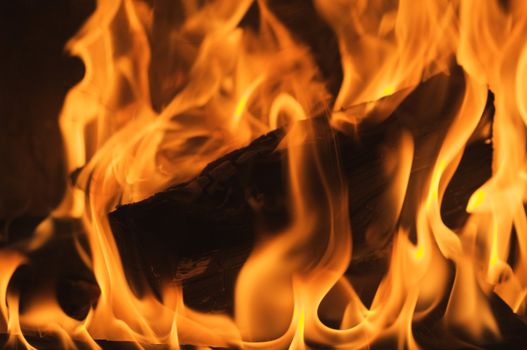 Abstract Macro of Flames Background