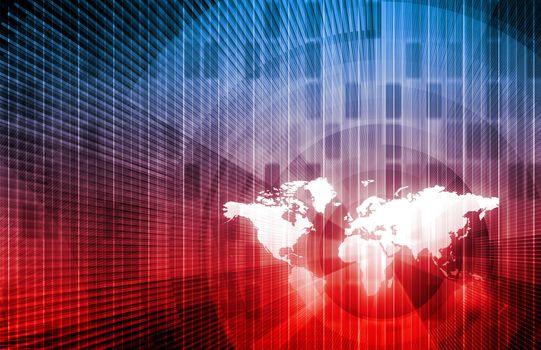 Security Network Data of the World Background
