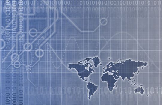 Global Business Color Technology Abstract in Colors