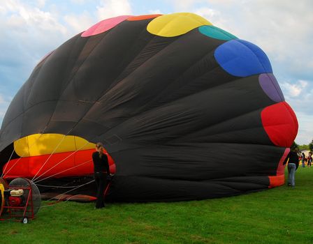 Hot Air Balloon getting ready to be filled with hot air