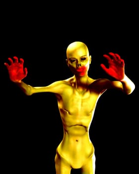 A conceptual image of a zombie for the Halloween season.