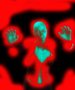 A conceptual image of a zombie for the Halloween season.