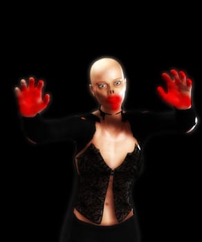 A conceptual image of a zombie for the Halloween season.