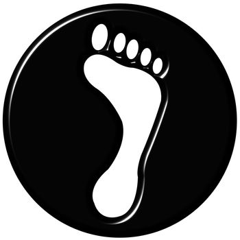 Black foot concept for rejection, denial, and getting rid of someone