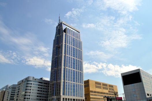 Modern downtown skyline in Rotterdam