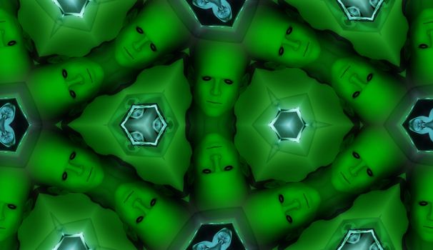 A seamless pattern made out of male heads.
