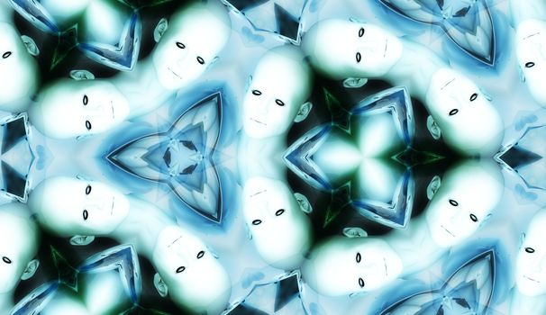 A seamless pattern made out of male heads.