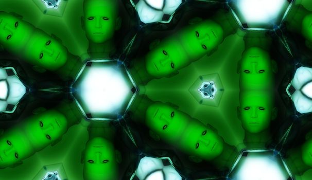 A seamless pattern made out of male heads.