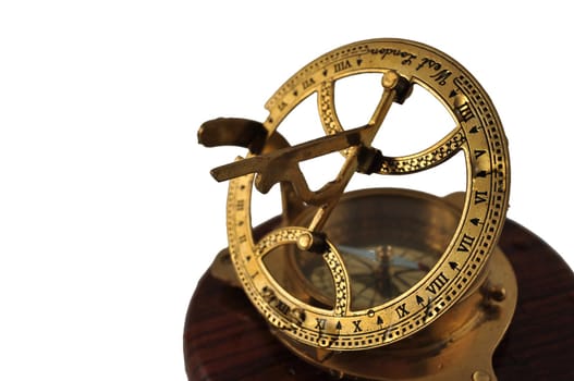 Isolated Brass compass