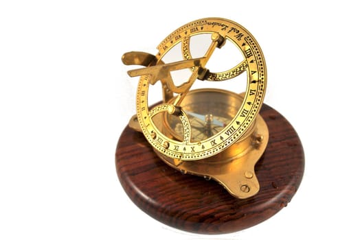 Isolated Brass compass