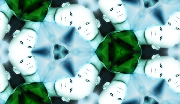 A seamless pattern made out of male heads.