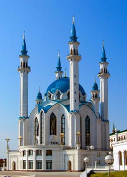 Springtime.Kazan.Kremlin.Mosque Kul-Sharif.The Complex on the part of wall flint.