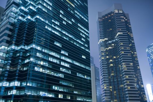 Modern skyscraper building on Hong Kong Island
