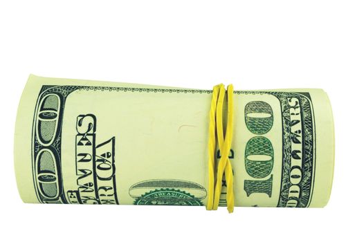 Banknotes of United States of America - dollars, one hundred dollar bill roll