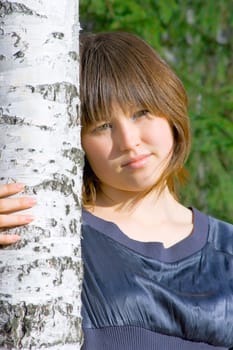 Portrait of the beautiful asian young girl