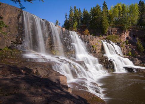 Middle Gooseberry Falls along the North shore of Lake Superior in Minnesota