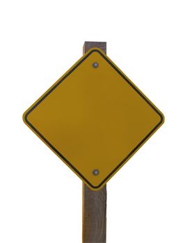 An isolated sign post template.