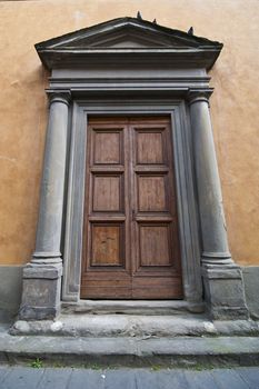 Ancient Door in a Building Facade, Pisa