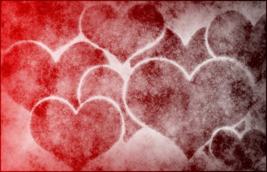 Hearts Love Abstract Background as a Art