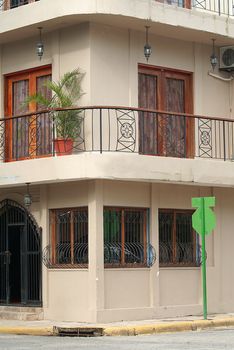 Corner building in Central America.                 