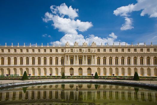 View over the Versailles Palace, in Paris, France.