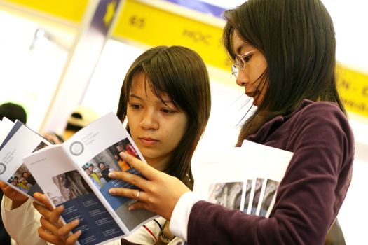 young student from vietnam - international educational fair - hanoi