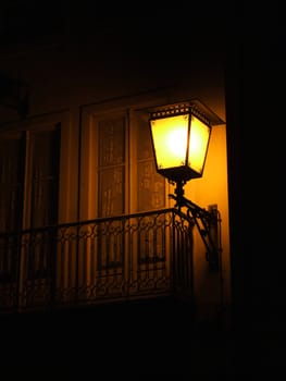 Window by the light of a lamp