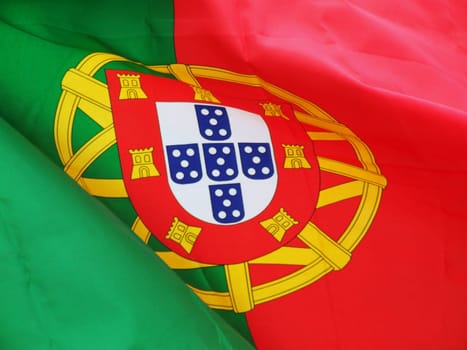 Portuguese flag close-up