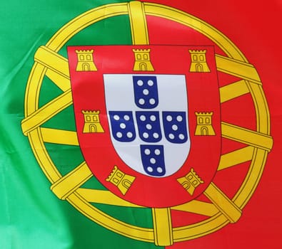 Portuguese flag close-up