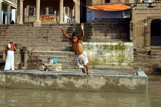 Hindu holy place - River Varanasi - India