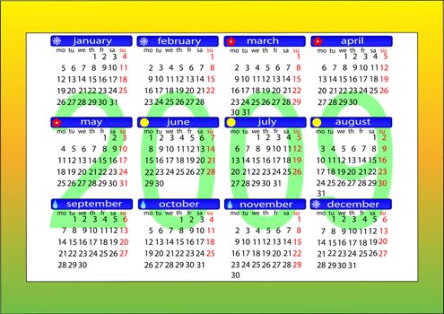 New calendar for the next year. (2009)
