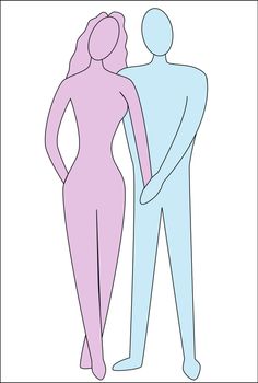 Man and woman standing together holding hands