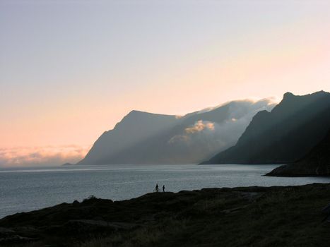 Evening in Lofoten, after  camping, Norway