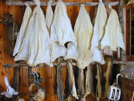 Seasoned dried Codfish is waiting to be eat