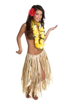Beautiful hawaiian hula dancer