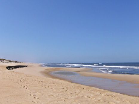 Low tide in "Praia do Palheirão", a desert beach in Portugal (civil parish of Tocha, municipality of Cantanhede, district of Coimbra).