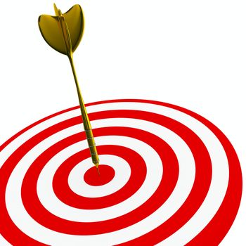 Dart on a white background. Isolated 3D image