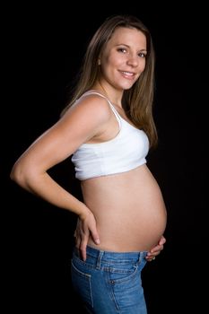 Beautiful smiling pregnant woman