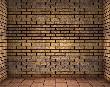 Frontal image of a brick wall