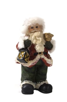 santa claus with light and bell