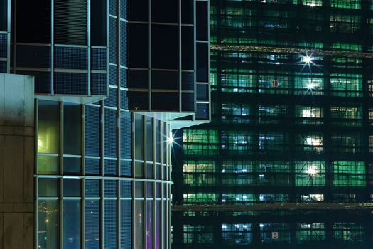 Construction site of skyscraper