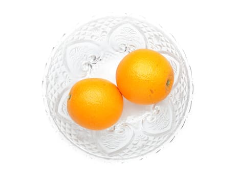 oranges in glass blow