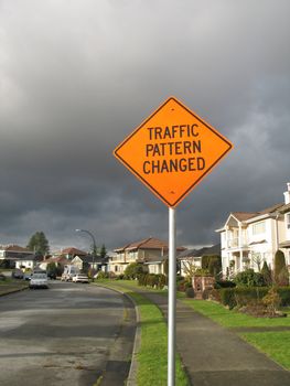 traffic pattern changed sign