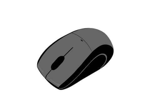 wireless mouse on white isolated background
