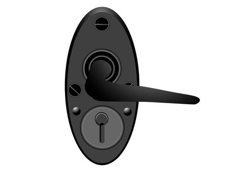 door handle on isolated background
