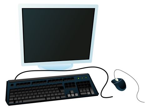 computer system on white background
