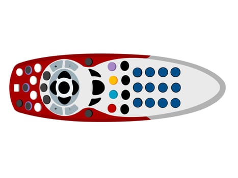 remote control on white background