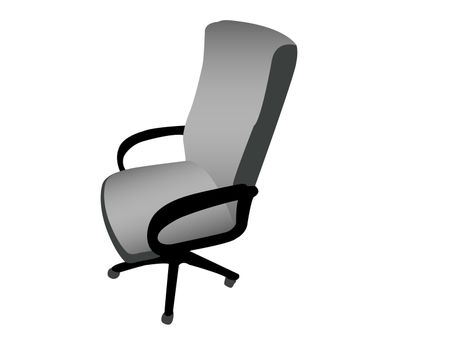 rotating arm chair against white background